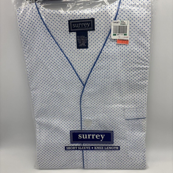 Surrey Other - New Old Stock Surrey Pajamas Mens Size L Short Sleeve Knee Length PJs 1990s